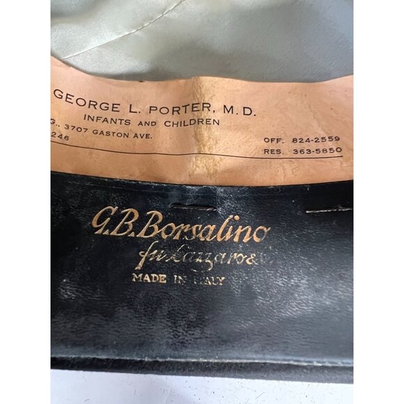 Vintage Borsalino Velour Fedora Hat Made In Italy - Picture 8 of 16